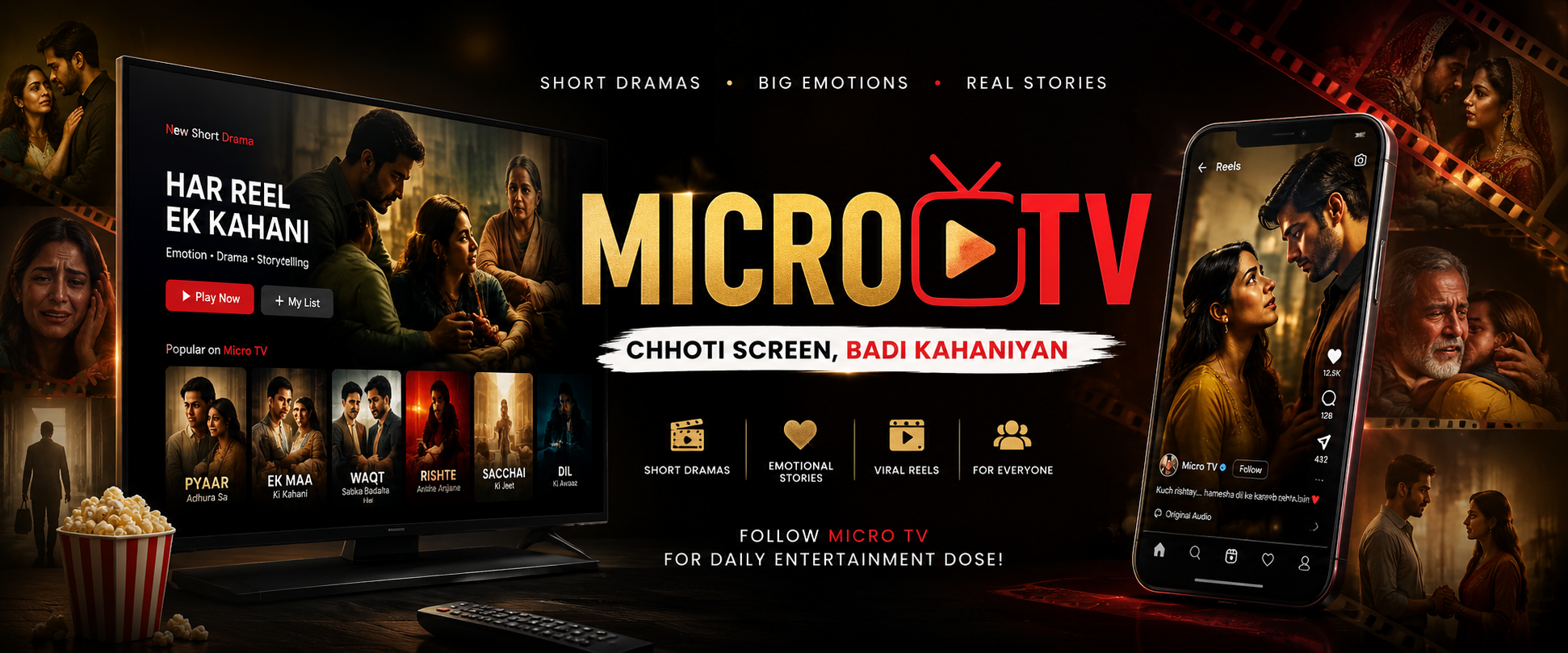 Micro TV cover — cinematic short drama on phone and TV